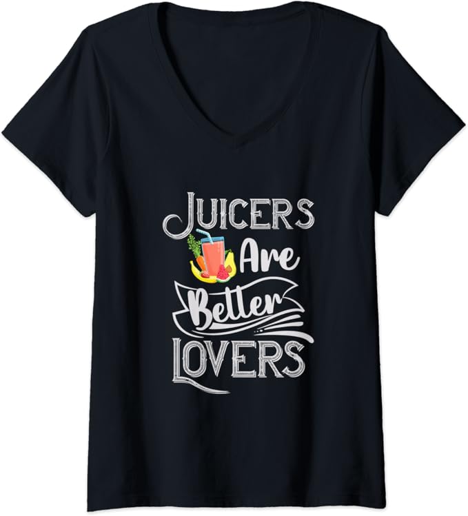 Womens Funny Juice Gift Shirt for A Raw Juicer Lover VNeck